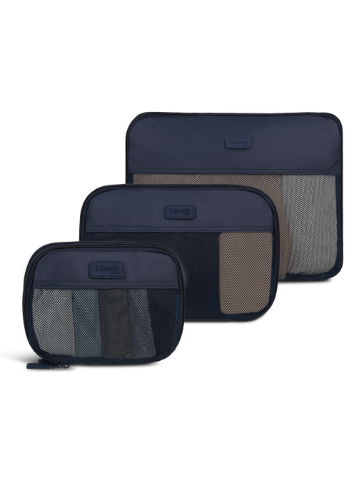 Lipault Lipault Travel Accessories Set Of 3 Compression Packing Cube  Navy