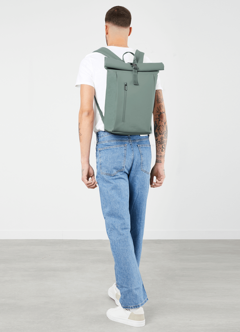 Lipault Lost In Berlin Rolltop Backpack 2.0  Yoga Green