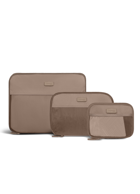 Lipault Lipault Travel Accessories Set of 3 Compression packing cubes  Taupe