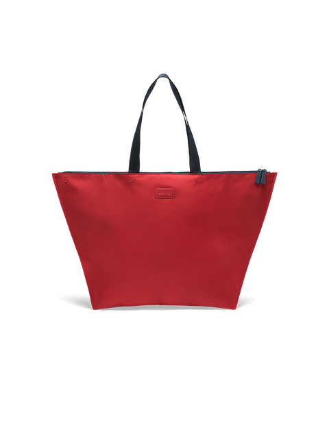 Pliable Shopping Bag  Navy/Cherry Red